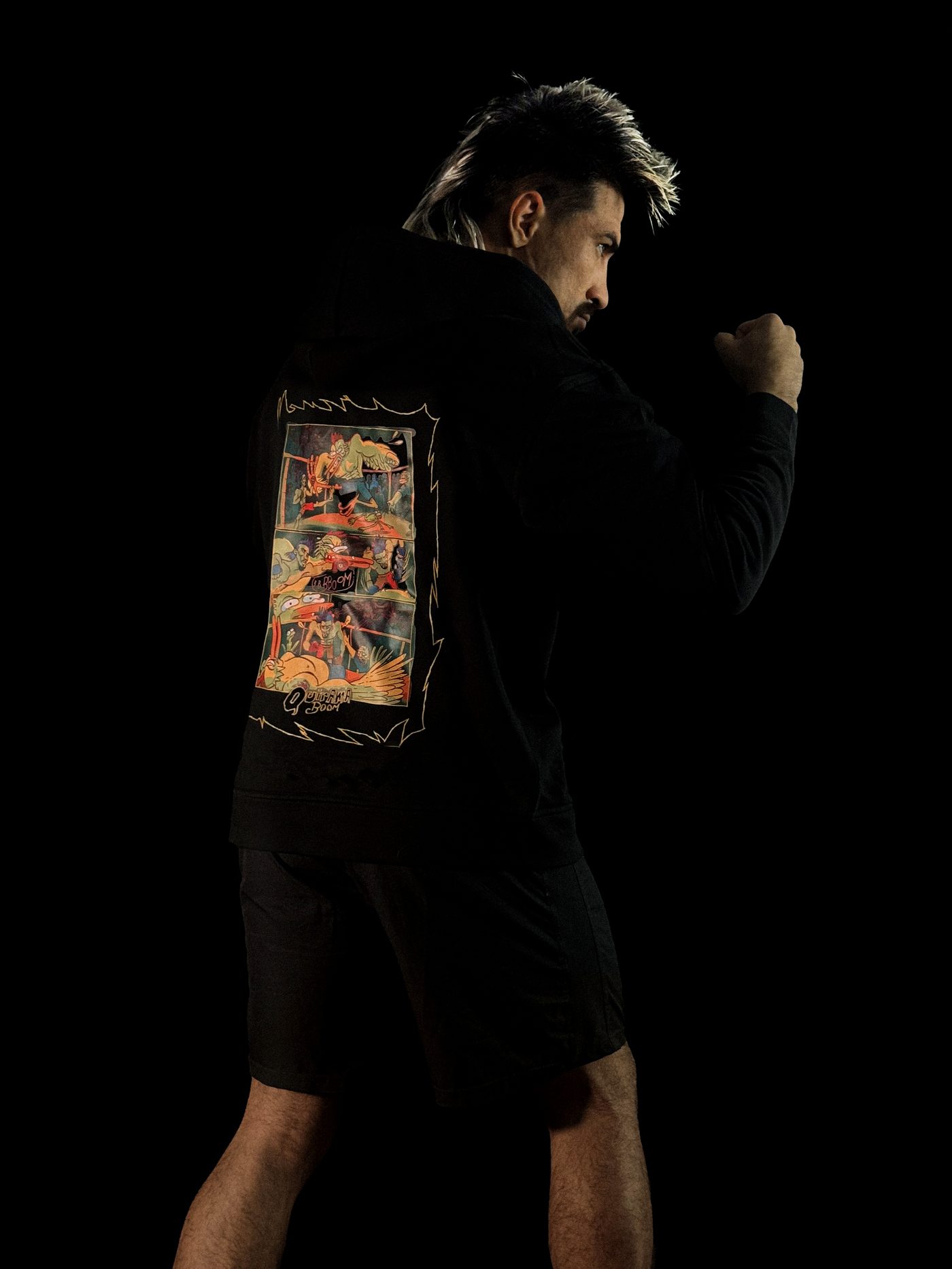Comics hoodie — the panel on the back